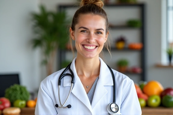 Nutrizionista professionista sorridente